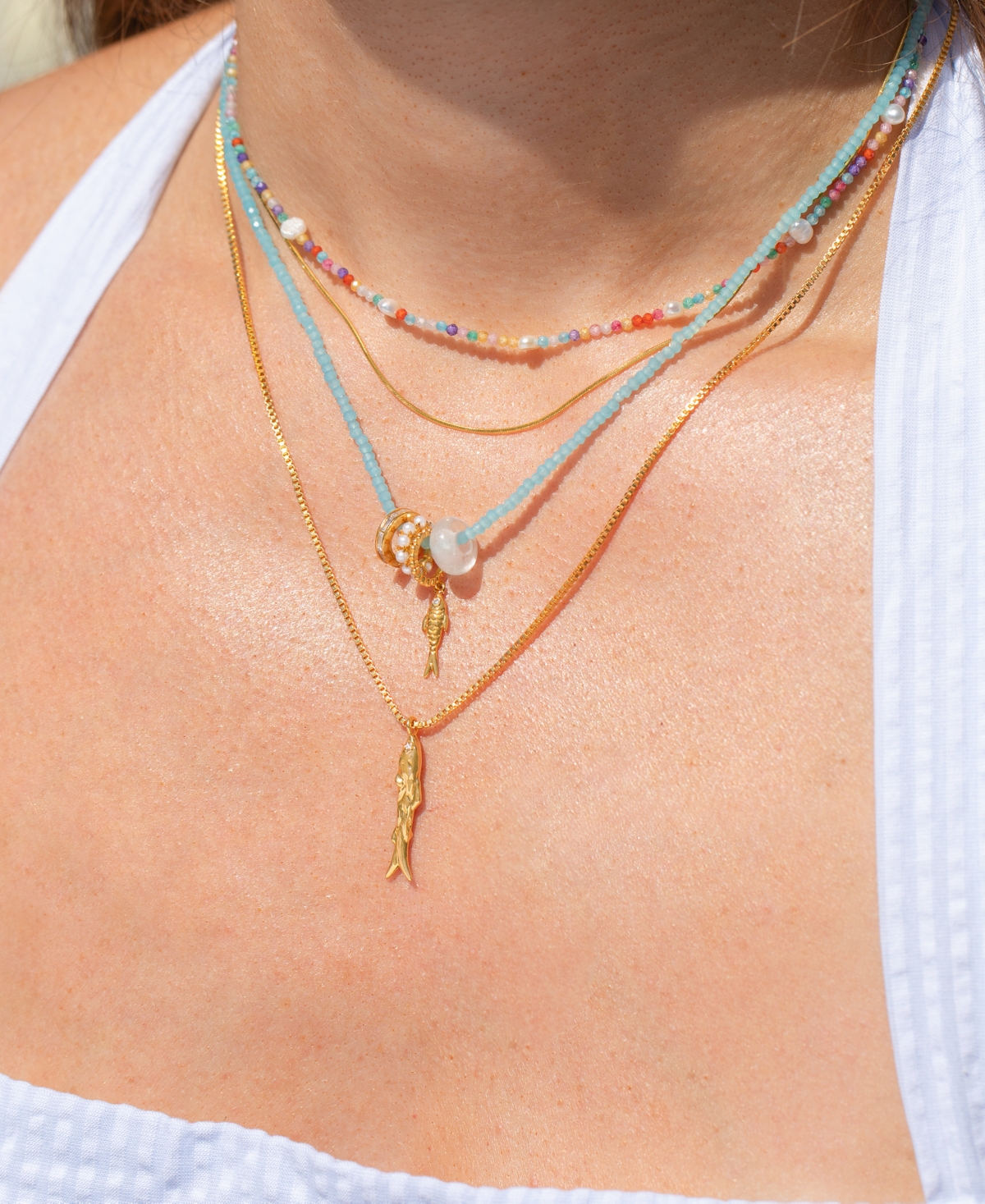 Girls Crew Crystal Saltwater Taffy Beaded Necklace