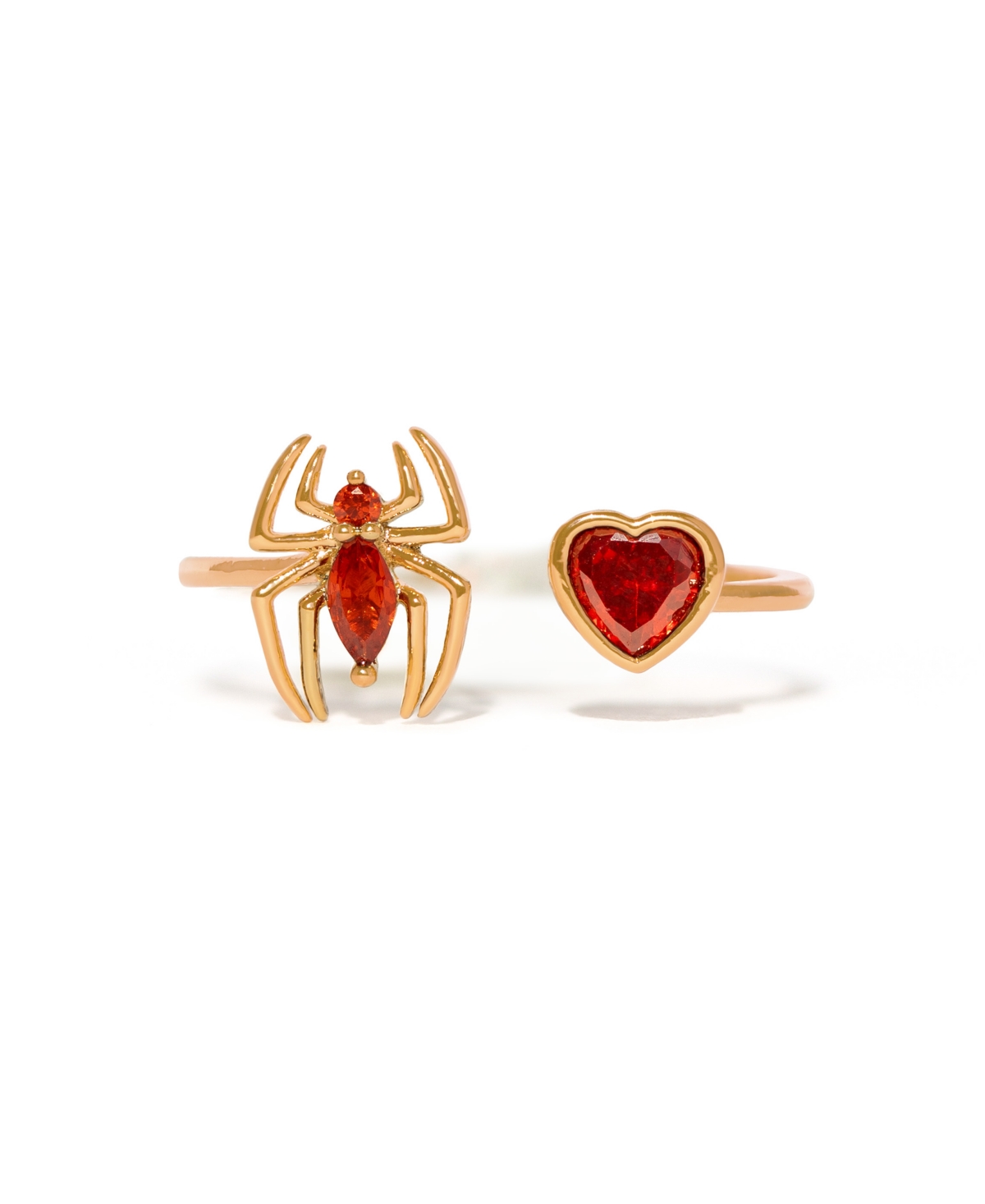 Girls Crew Crystal Marvel's Spider-Man Web of Love Adjustable Ring