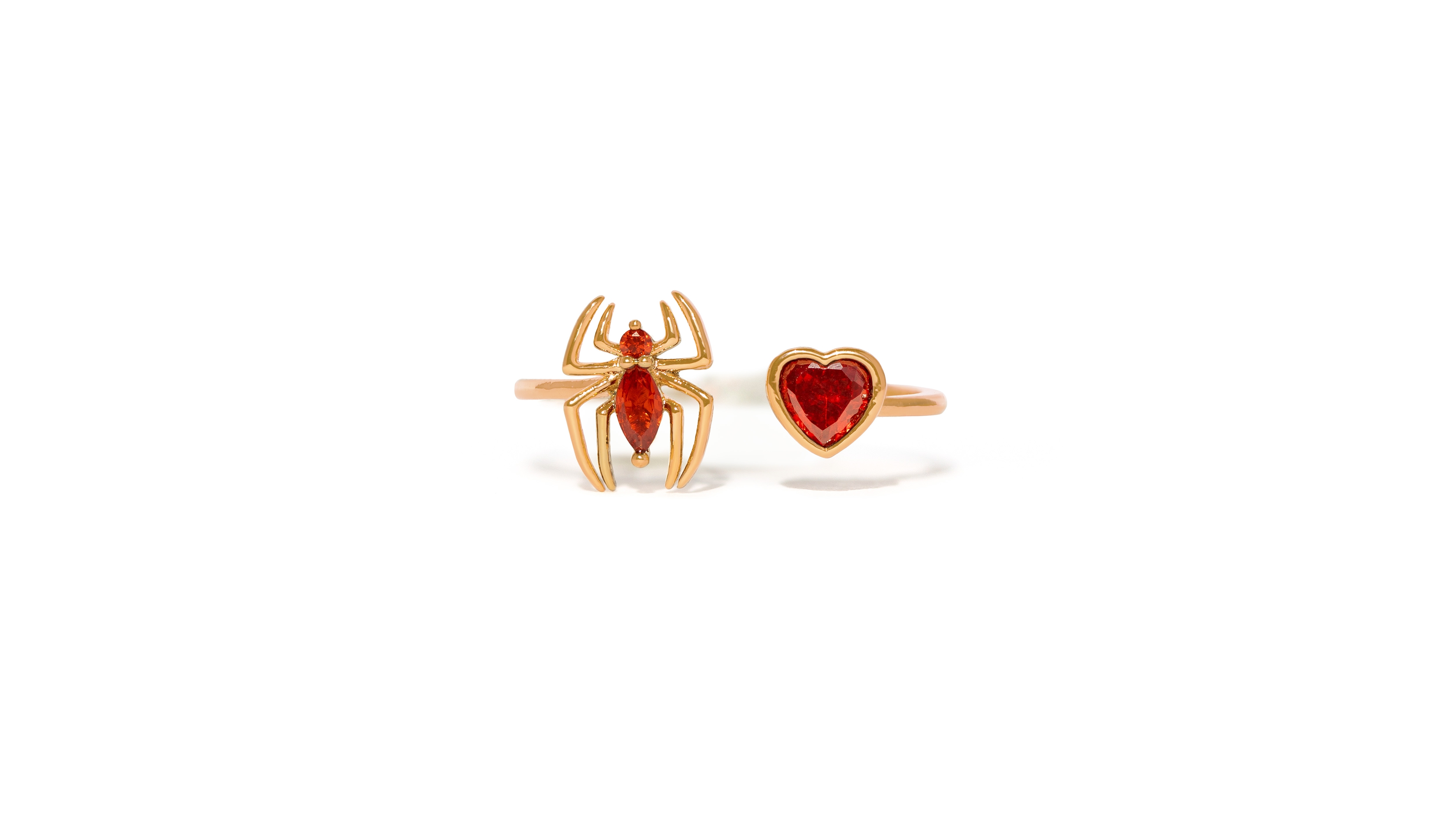 Girls Crew Crystal Marvel's Spider-Man Web of Love Adjustable Ring