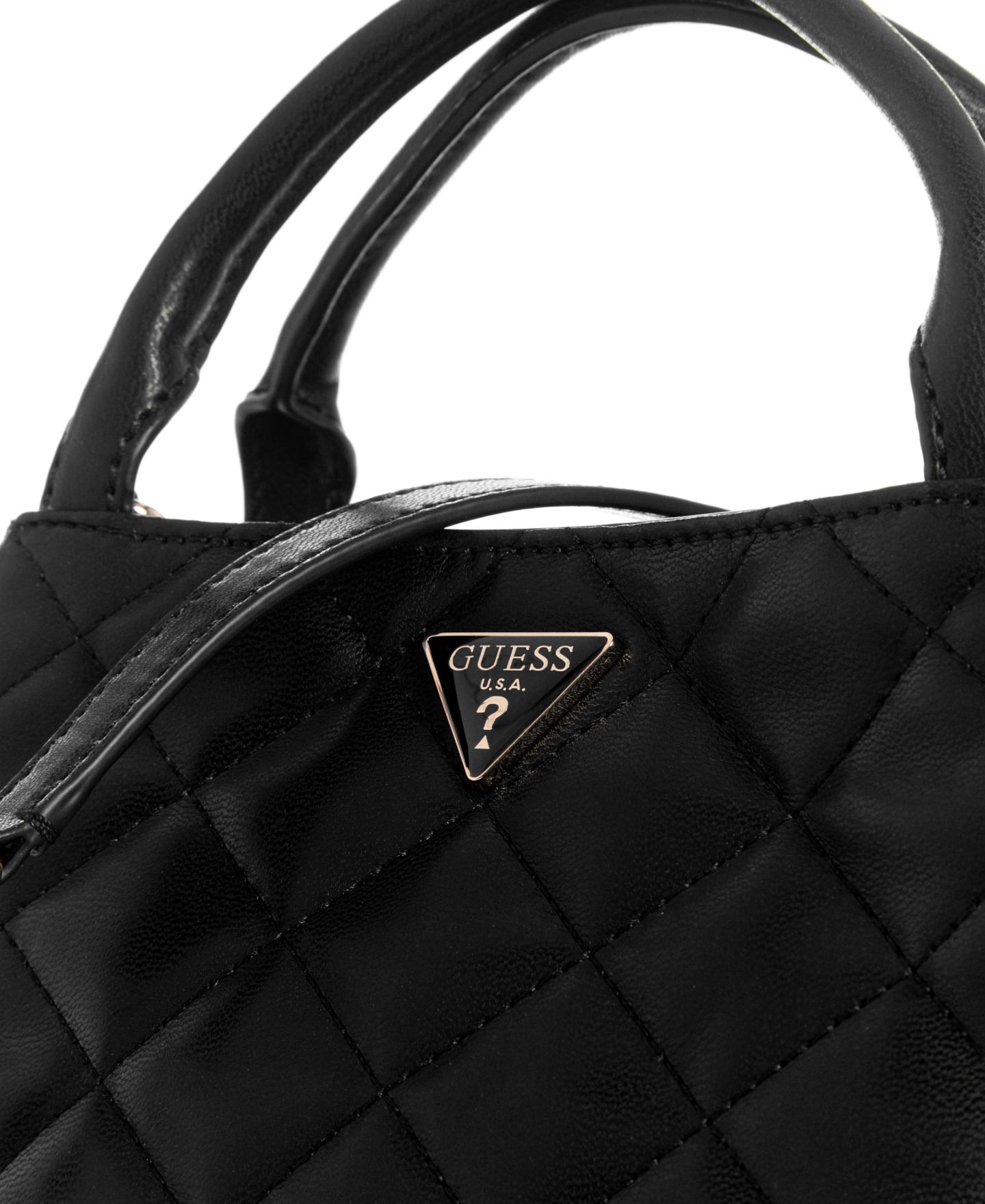 Женская сумка GUESS Juliet Small Top Handle Satchel Handbag, цвет: Чёрный — фото 4