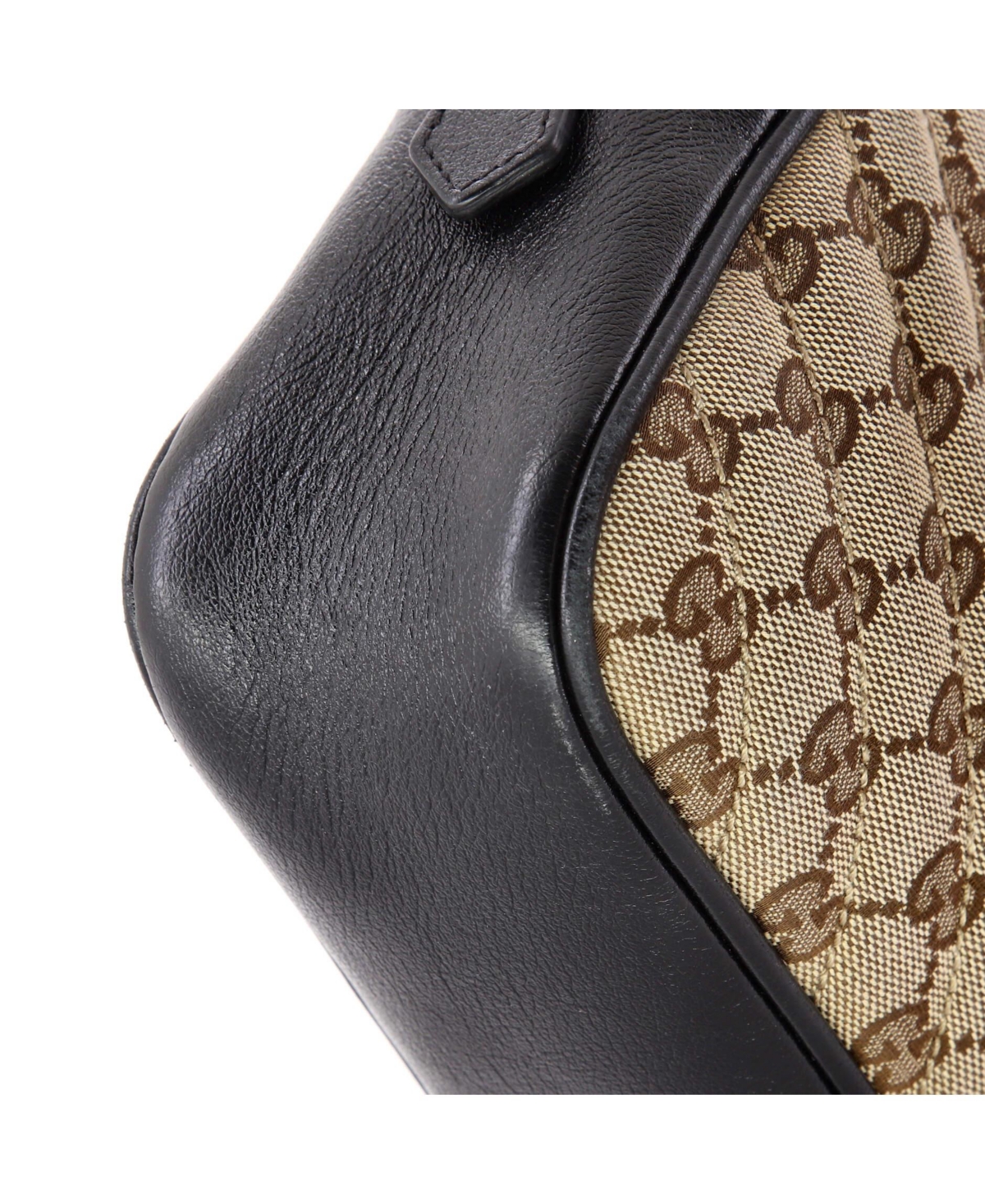 Pre-Owned Gucci Small Gg Marmont Shoulder Bag Diagonal Quilted Gg Canvas with Leather