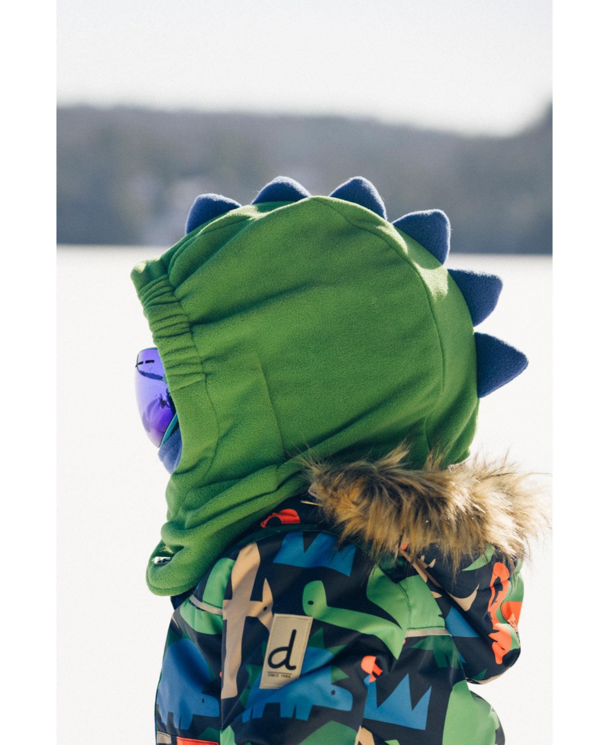 Deux par Deux Toddler Boy (2Y - 4Y) Oversized Dino Polar Balaclava