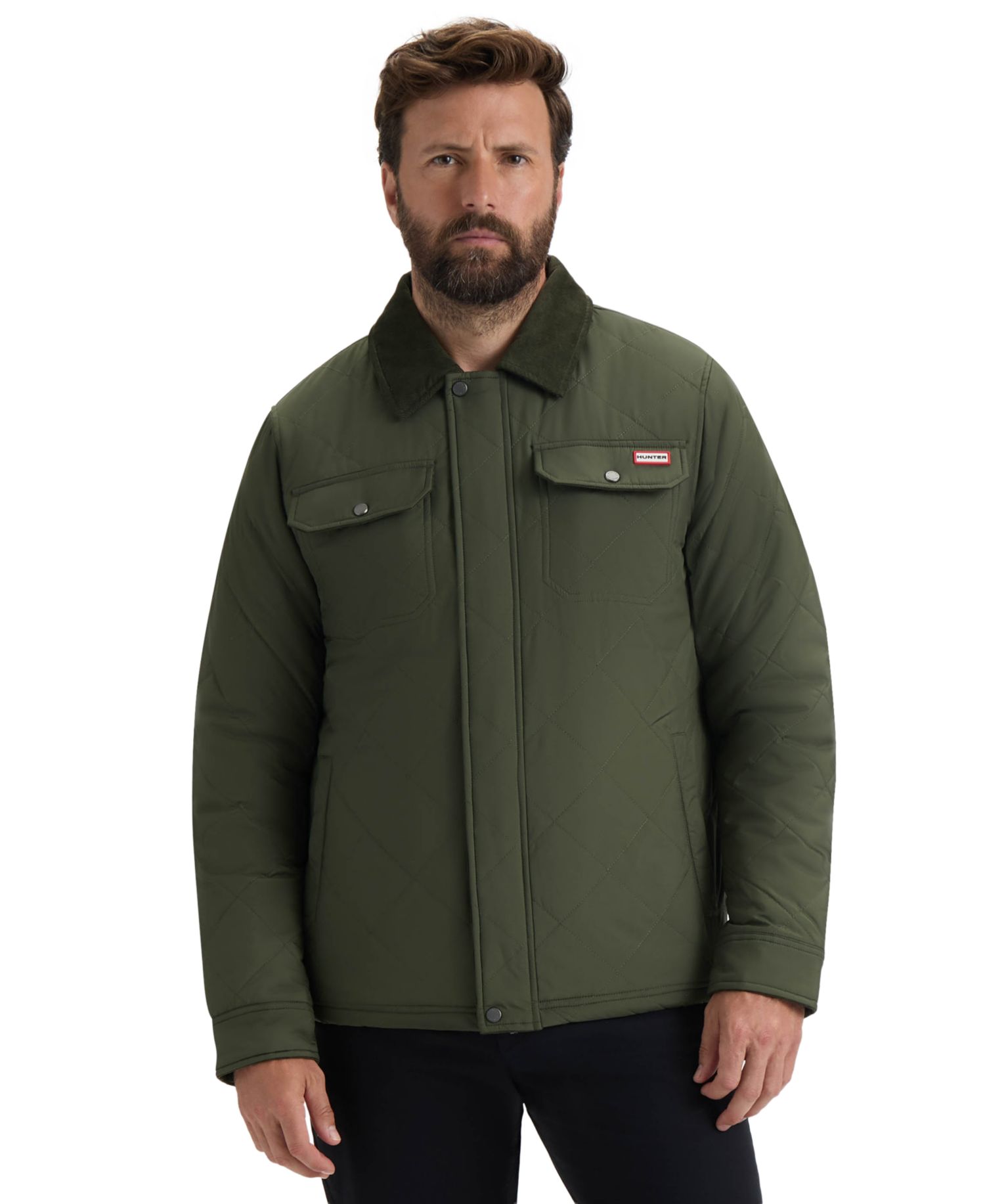Men's Quilted Sherpa Long-Sleeve Jacket