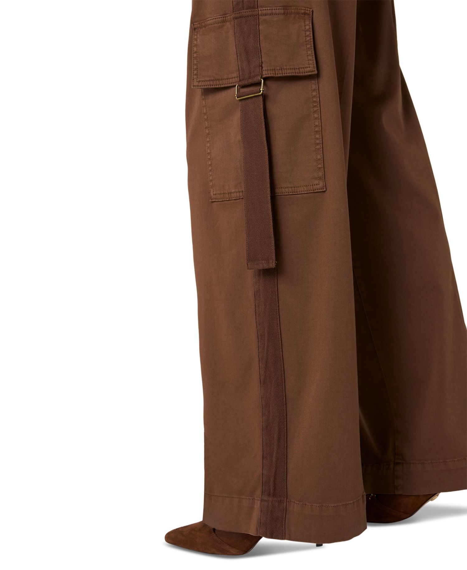 Women's Mid-Rise Cargo Wide-Leg Pants