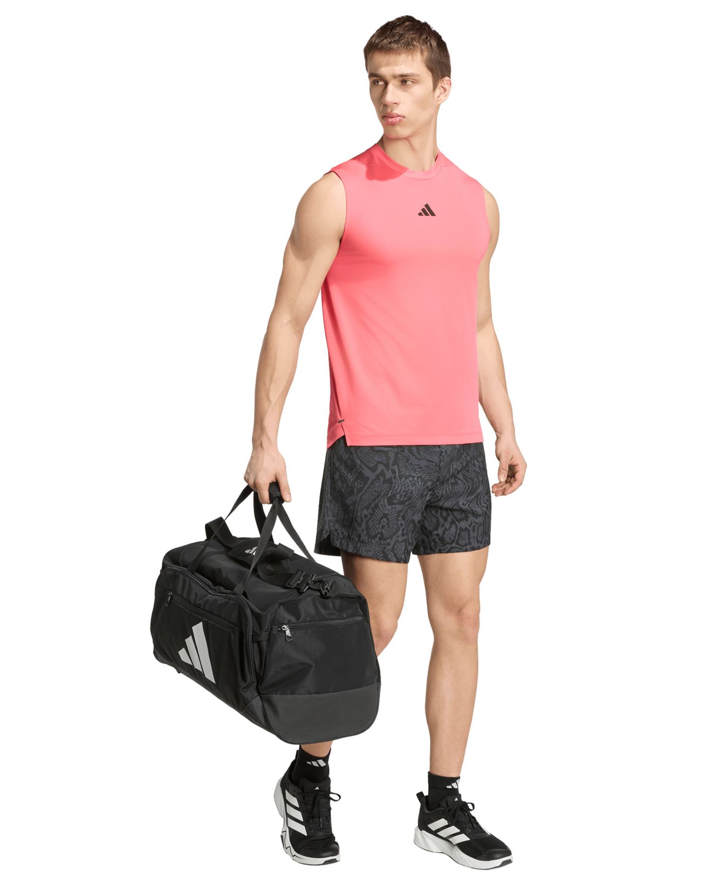 Мужские шорты adidas D4T Prime Lift Allover Print, цвет: Карбоновый — фото 2