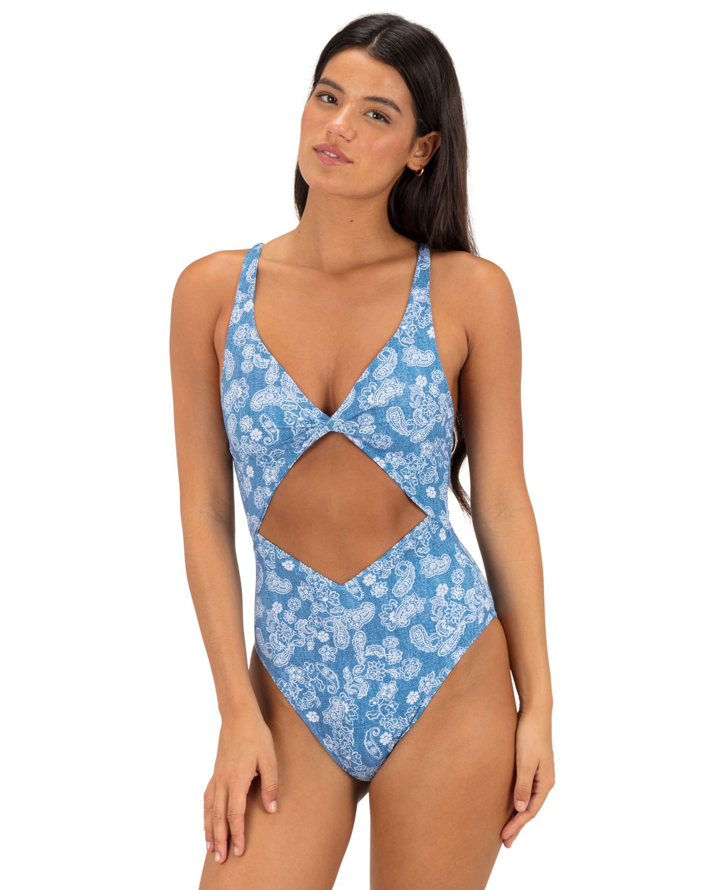 Women's V-Neck Cheeky Coverage One-Piece Swimsuit