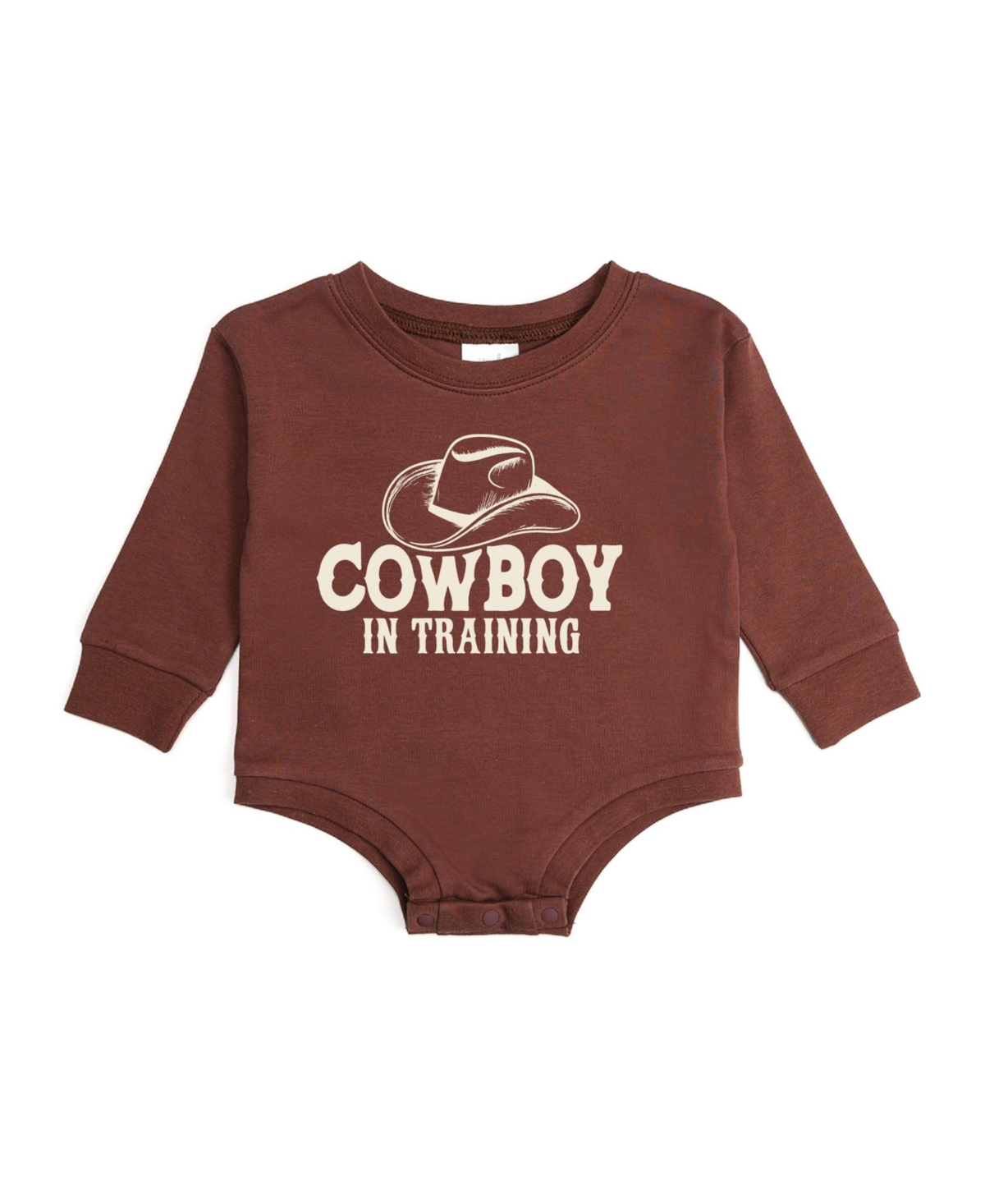 Sweet Wink Baby Boys (0M-18M) Cowboy In Training Western Long Sleeve Romper - Brown