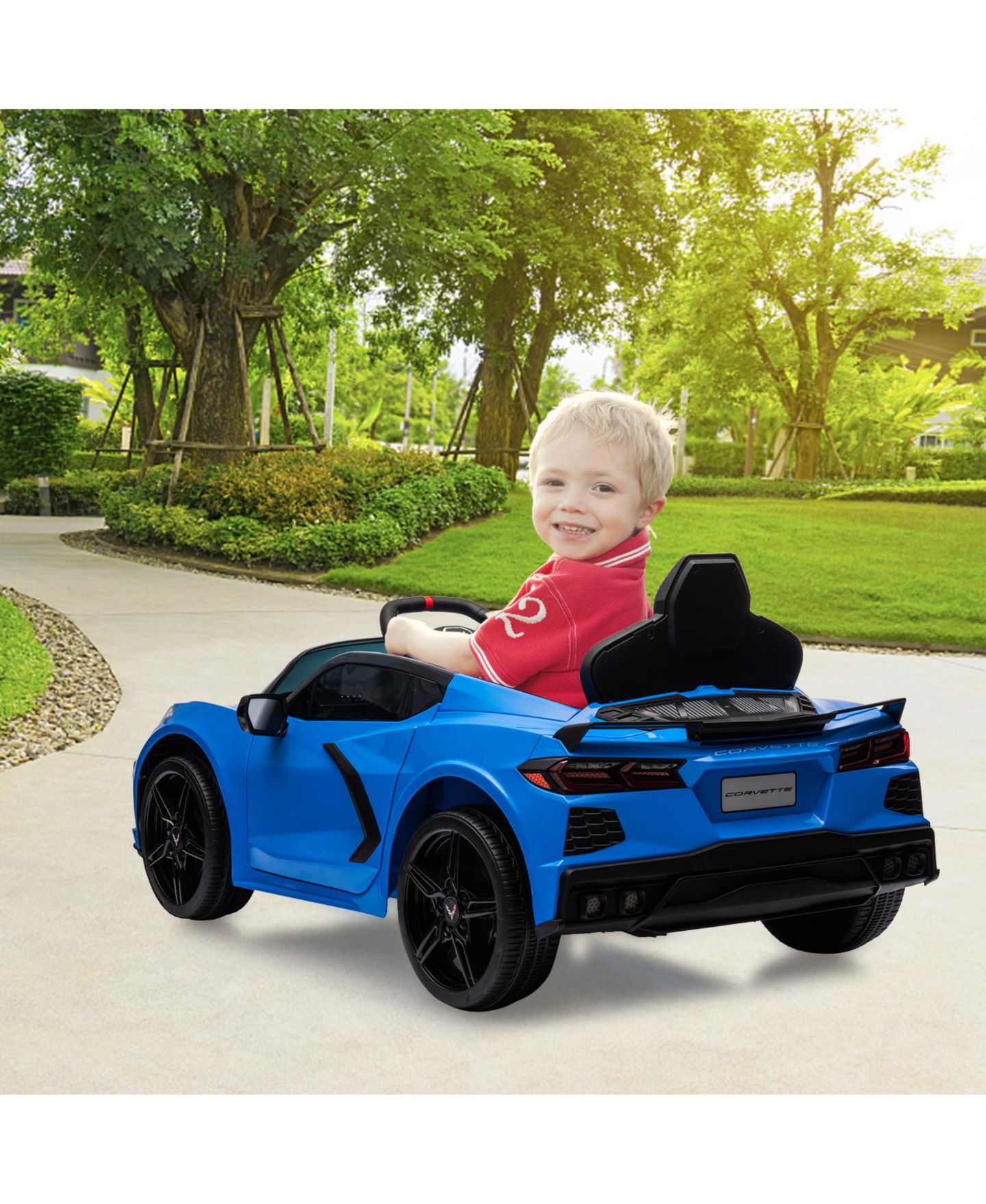 Детская игрушка homfan Sporty Car 12V Electric Remote Control Ride-On Car, 66 lbs Capacity, Ages 3+, цвет: Тёмный синий — фото 7
