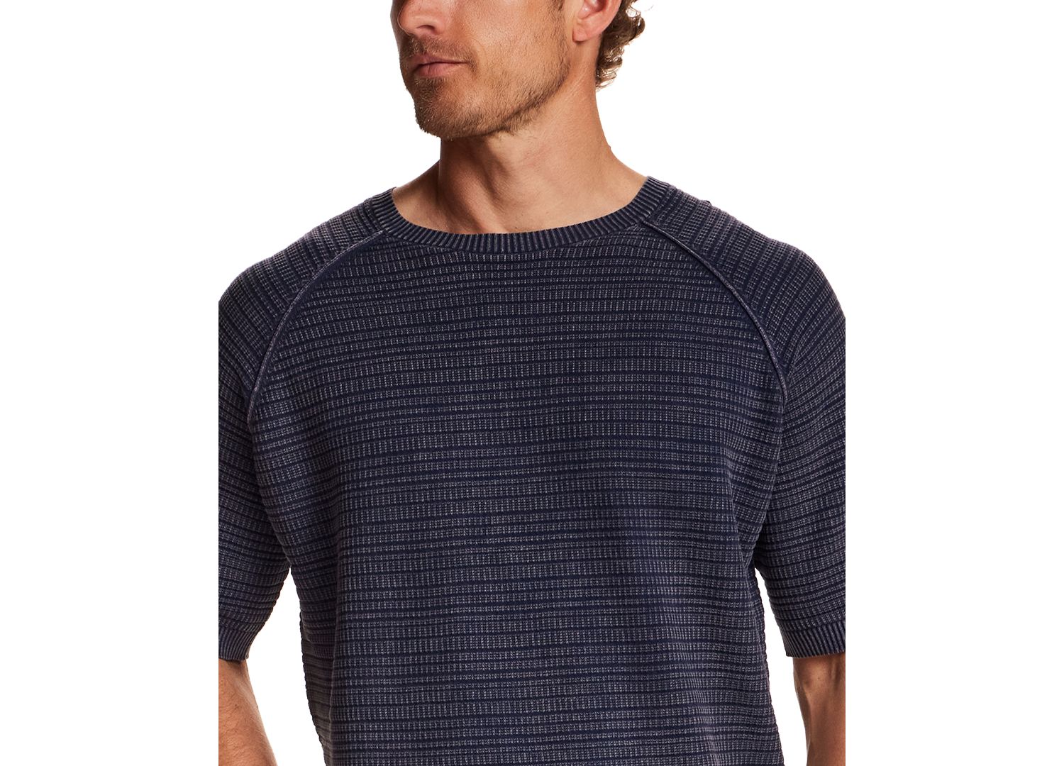 Mens' Vertical Dash Crewneck Sweater