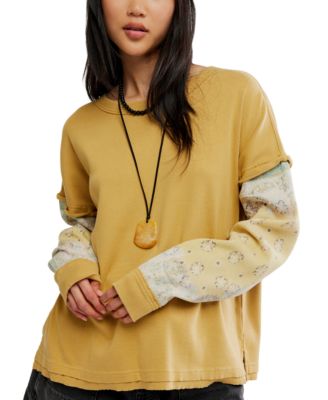 Juniors' Wild and Free Twofer Crewneck Top