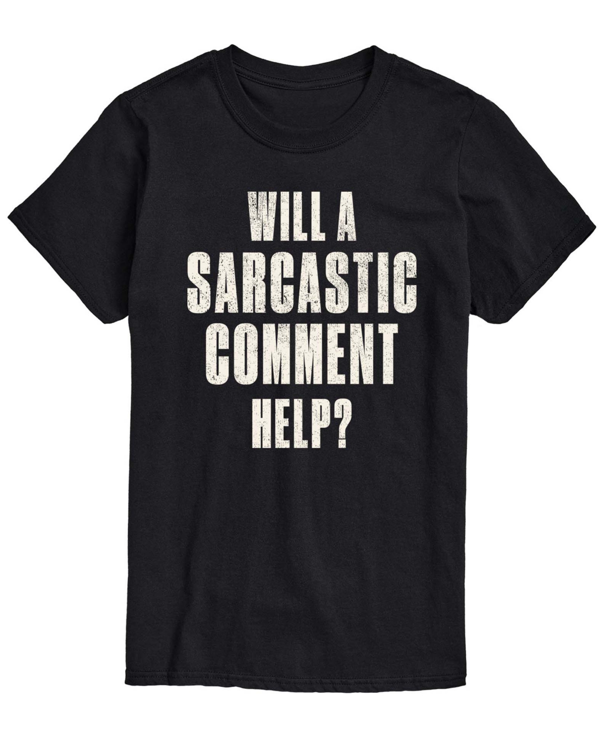 Airwaves Men's Sarcastic Comment Help Short-Sleeve Graphic T-Shirt - Black