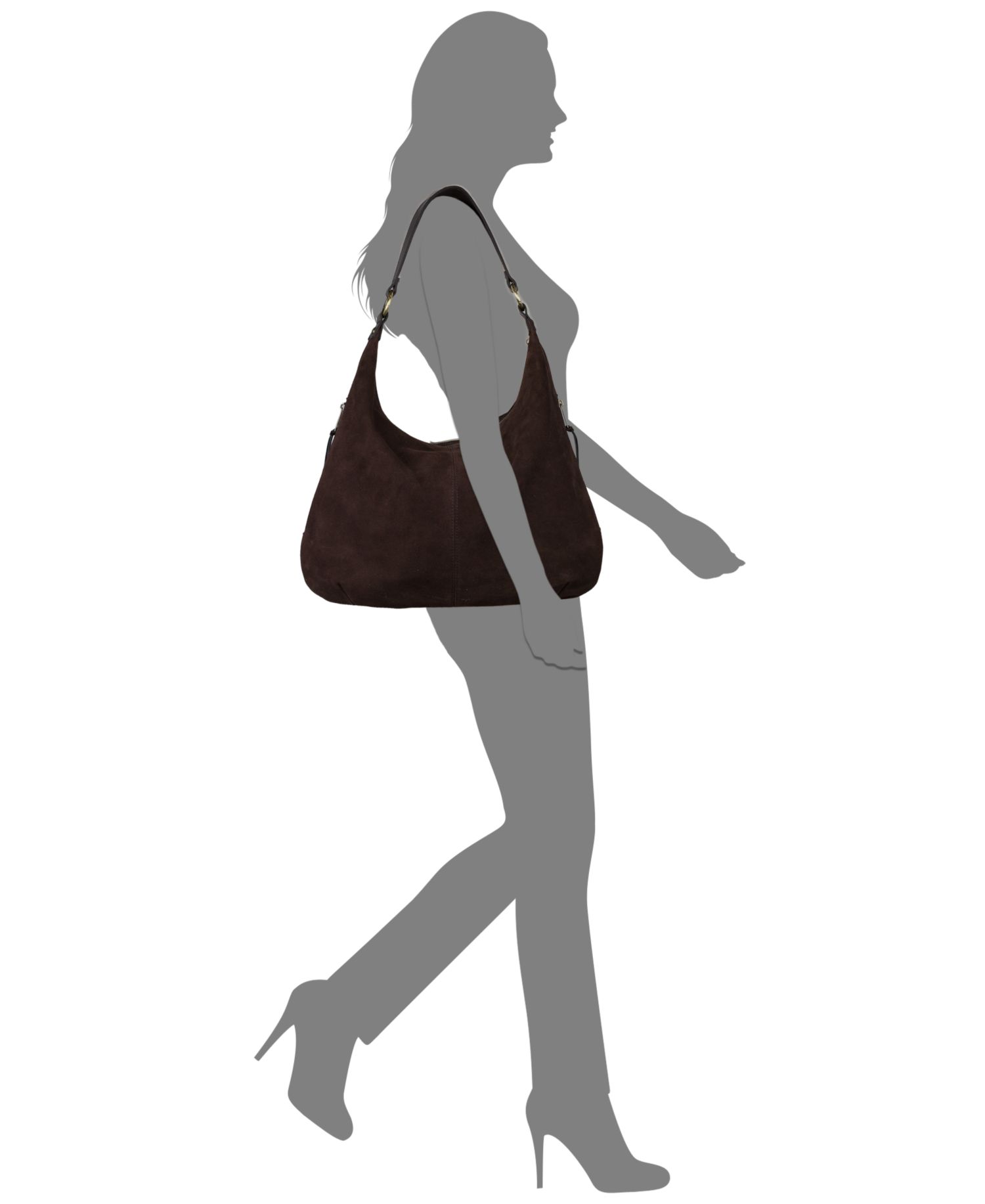 Esther Large Suede Hobo Handbag