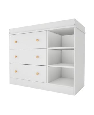 Baby Changing Table with 3 Drawers and Storage Shelves