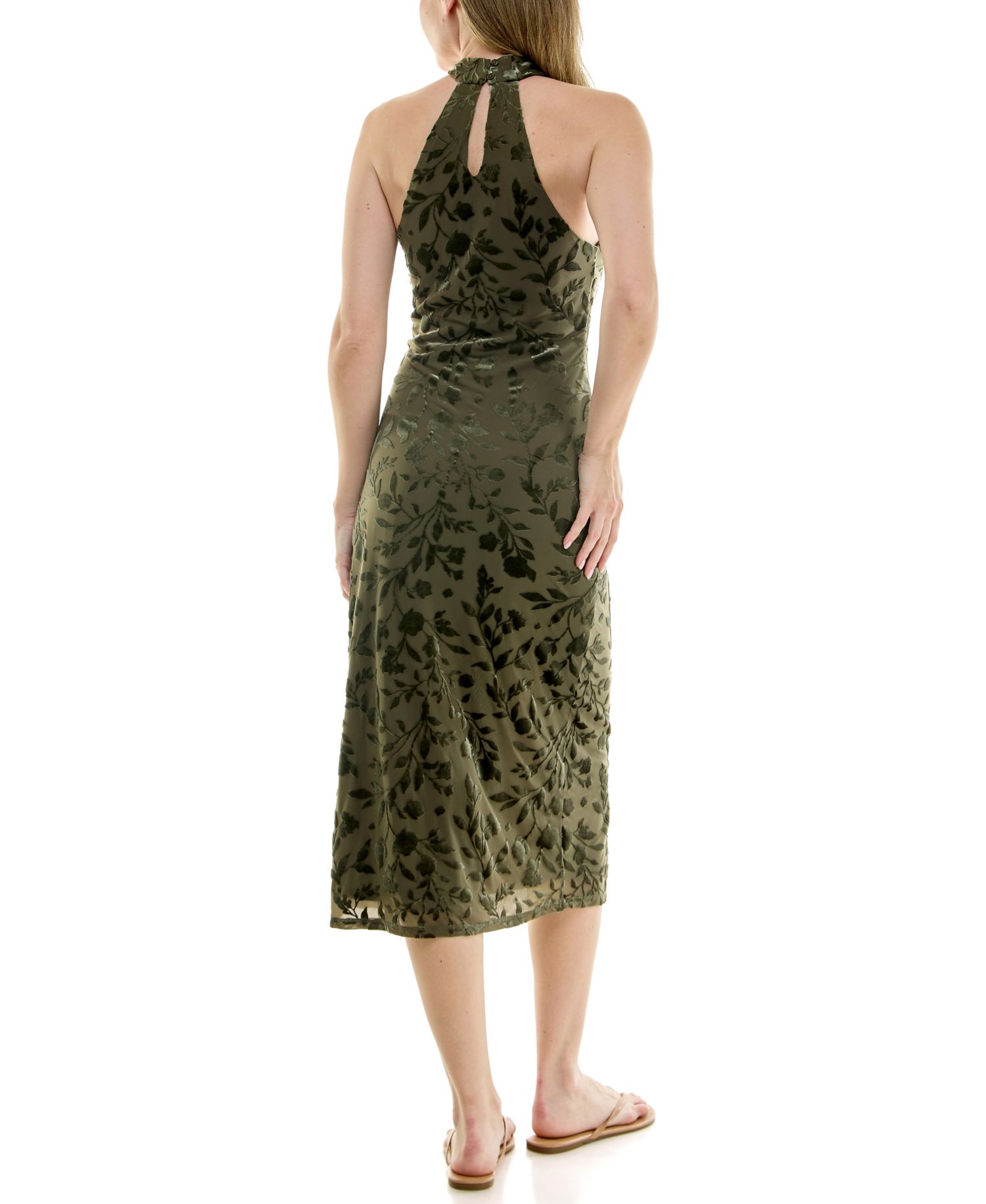 Juniors' Halter Neck Midi Dress