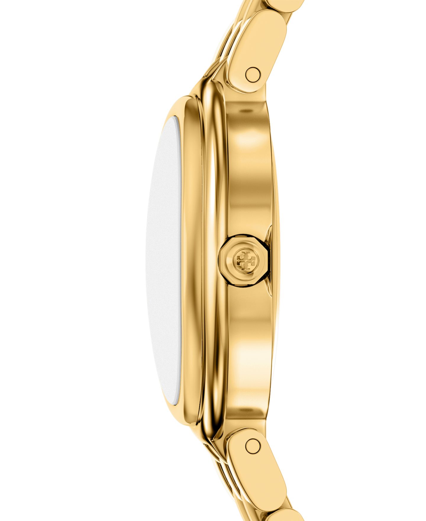 Женские часы Tory Burch Oval Gold-Tone Stainless Steel Watch 22mm — фото 2