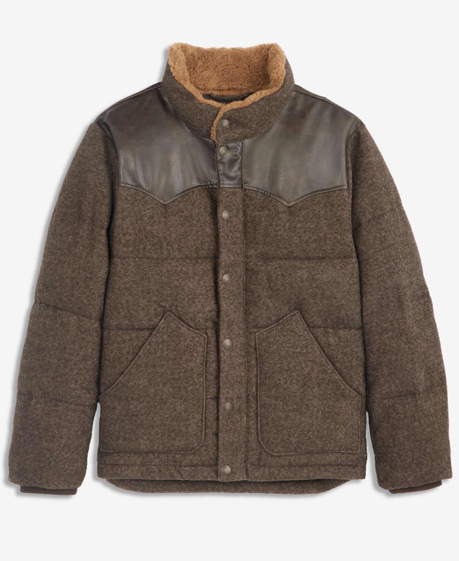Men's Quilted Mixed-Media Rancher Jacket