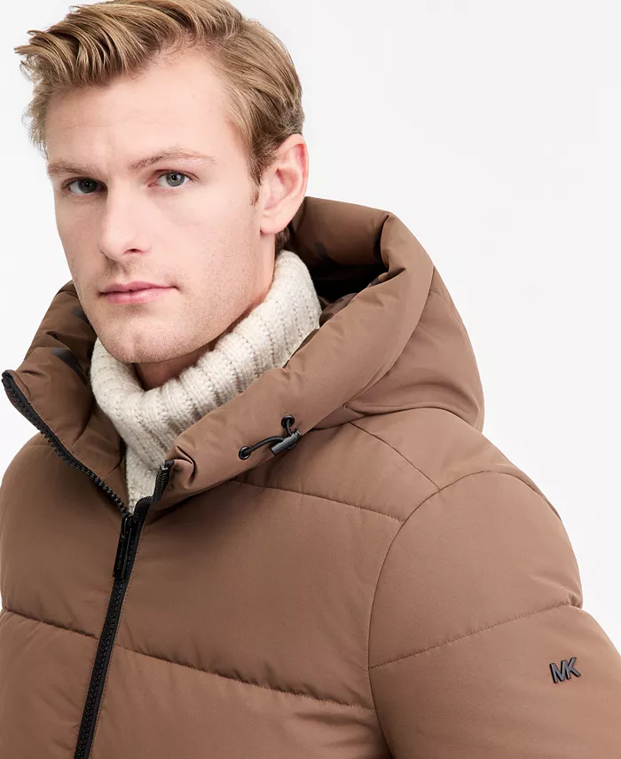 Men's Quilted Hooded Puffer Jacket - thumbnail 4