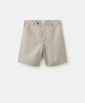 Men's Linen 8.54" Bermuda Shorts