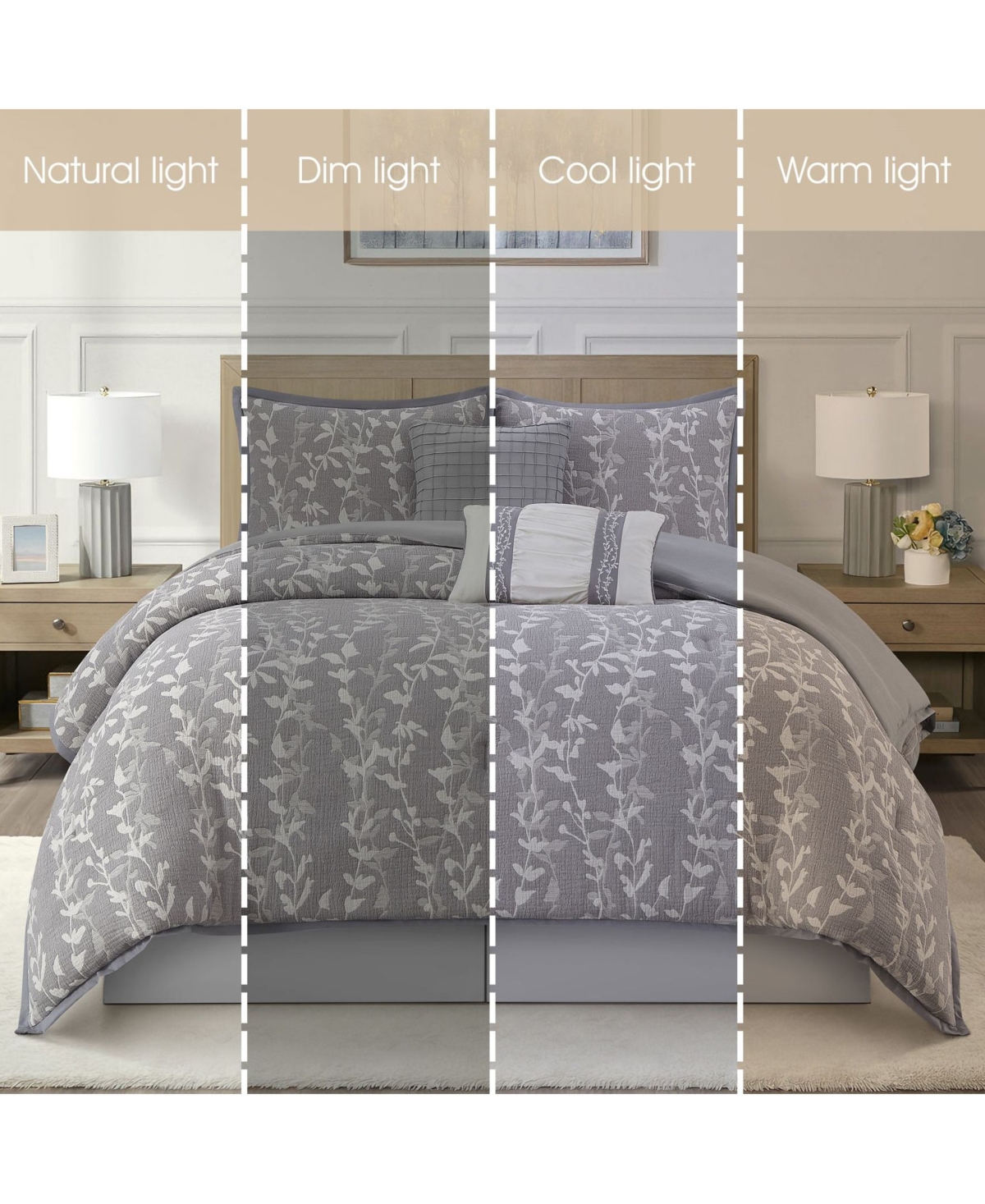 Stratford Park Desia Leaves 6-Pc. Comforter Set