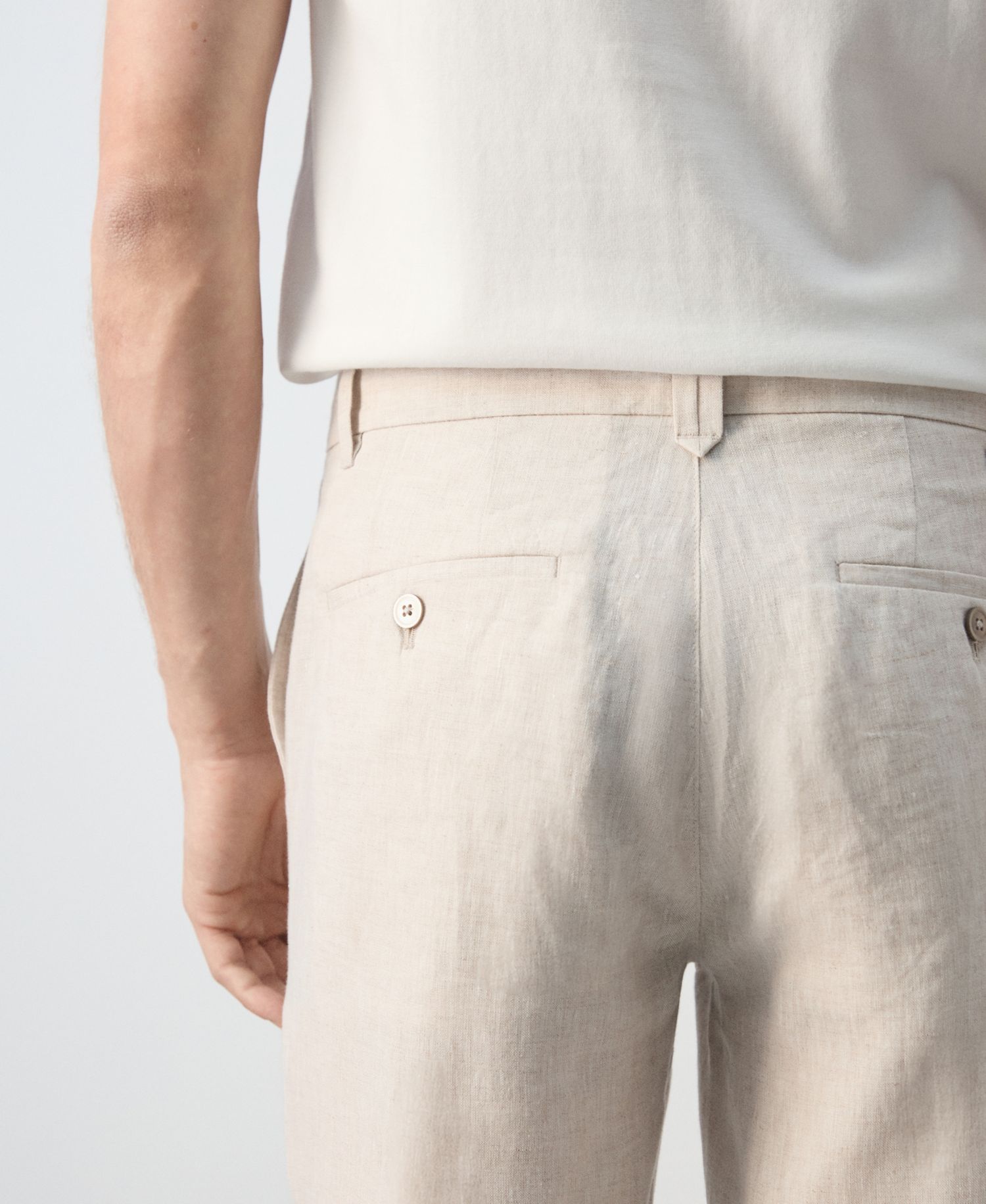 Men's Slim-Fit Linen Pants