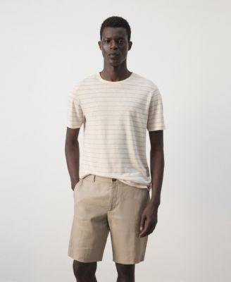 Men's Striped Linen T-Shirt