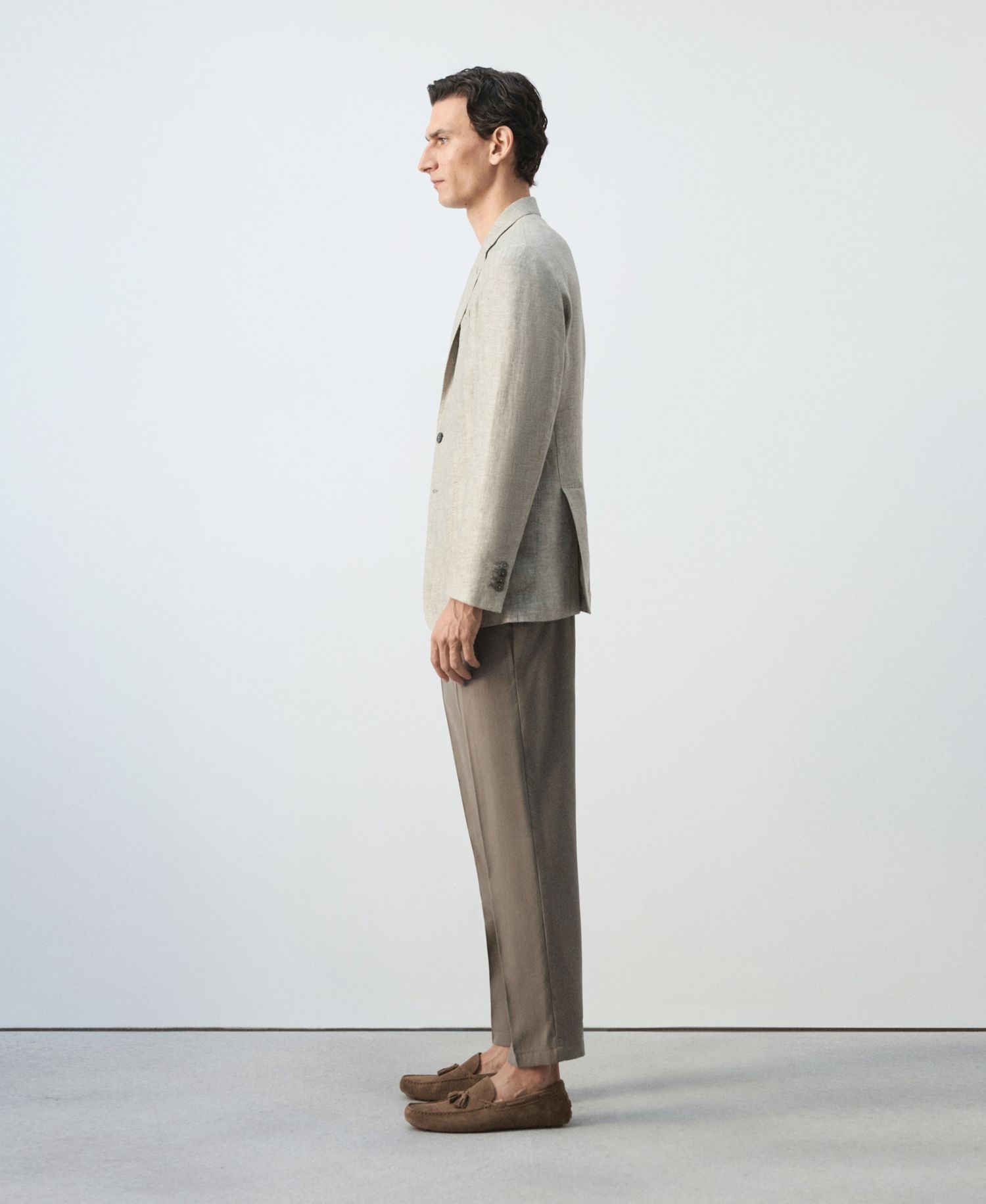 Men's Slim-Fit Linen Blazer