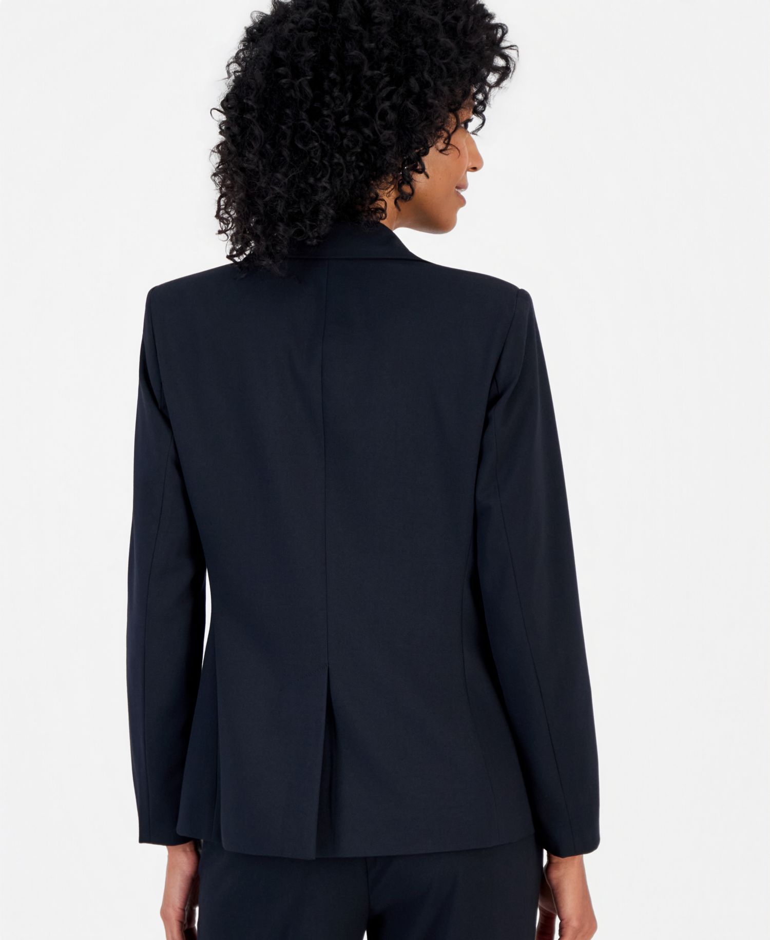 Women's Peak Lapel Single Button Stretch Blazer