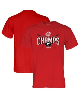 Men's and Women's Red Georgia Bulldogs 2026 SEC Baseball Tournament Champions Locker Room T-Shirt
