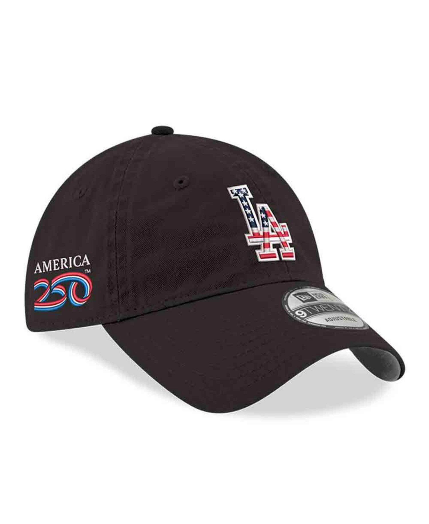 Men's Black Los Angeles Dodgers America 250 9TWENTY Adjustable Hat