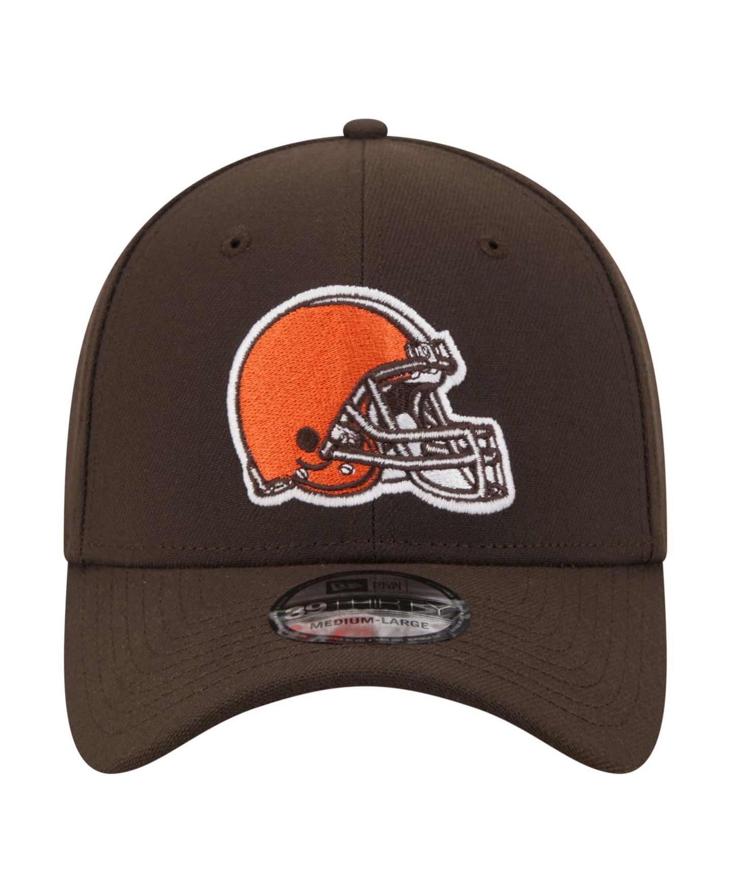 Мужская кепка New Era Brown Cleveland Browns Core Team 39THIRTY Flex Hat — фото 5
