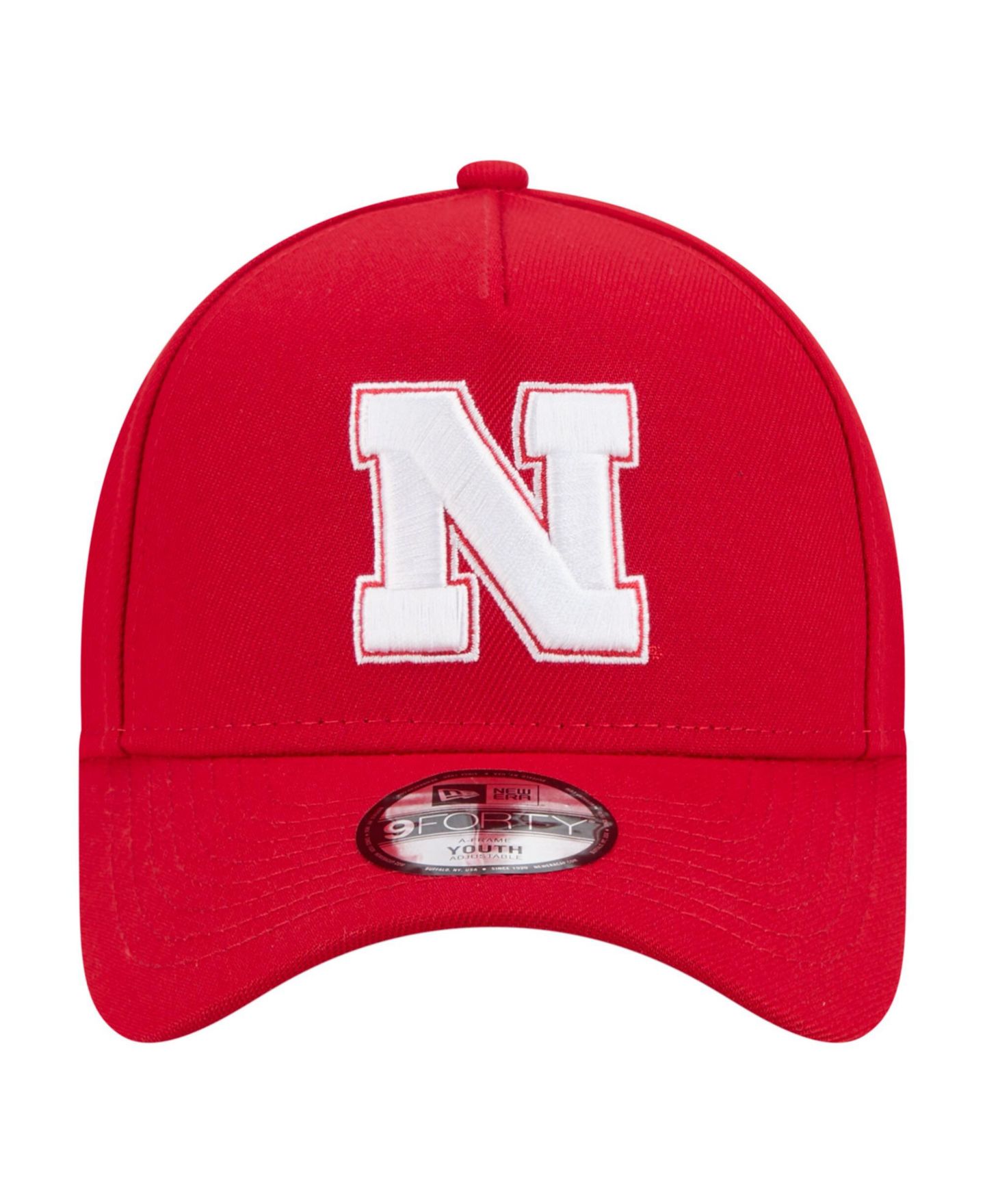 Детская кепка New Era Scarlet Nebraska Huskers 9FORTY A-Frame Adjustable Hat — фото 5