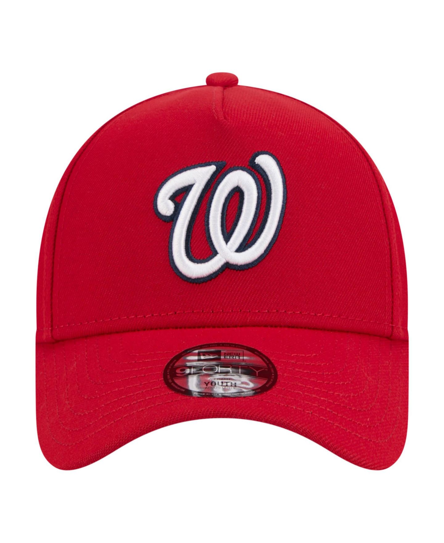 Детская кепка New Era Red Washington Nationals 9FORTY A-Frame Adjustable Hat — фото 5