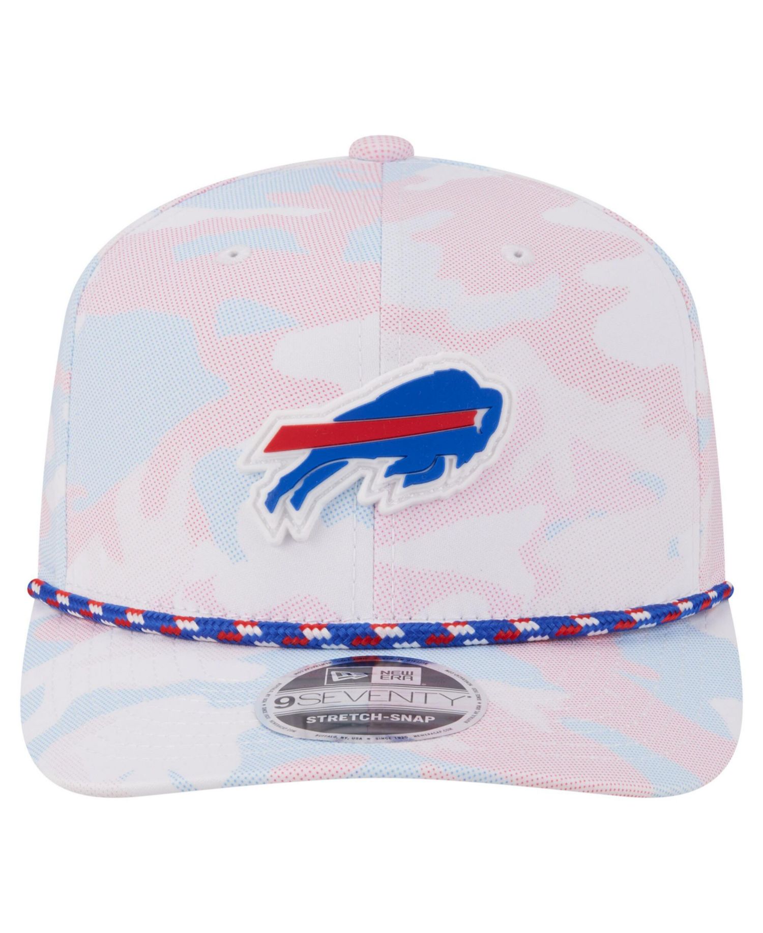 Men's White Buffalo Bills Camo Rope 9SEVENTY Adjustable Hat