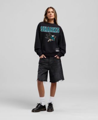 Women's Black San Jose Sharks Core Oversized Sweatshirt