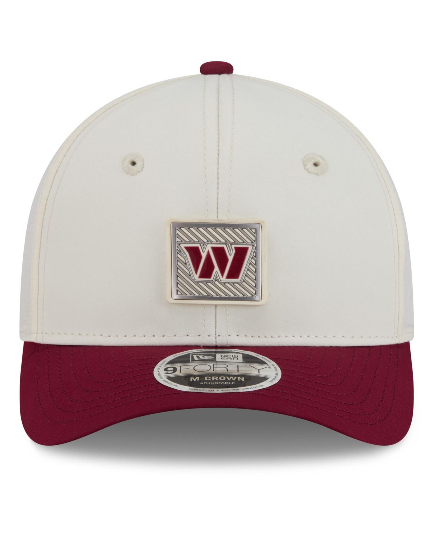 Men's Cream/Burgundy Washington Commanders 2026 NFL Training Camp 9FORTY Adjustable Hat