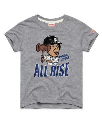 Big Boys and Girls Aaron Judge Gray New York Yankees Caricature Tri-Blend T-Shirt