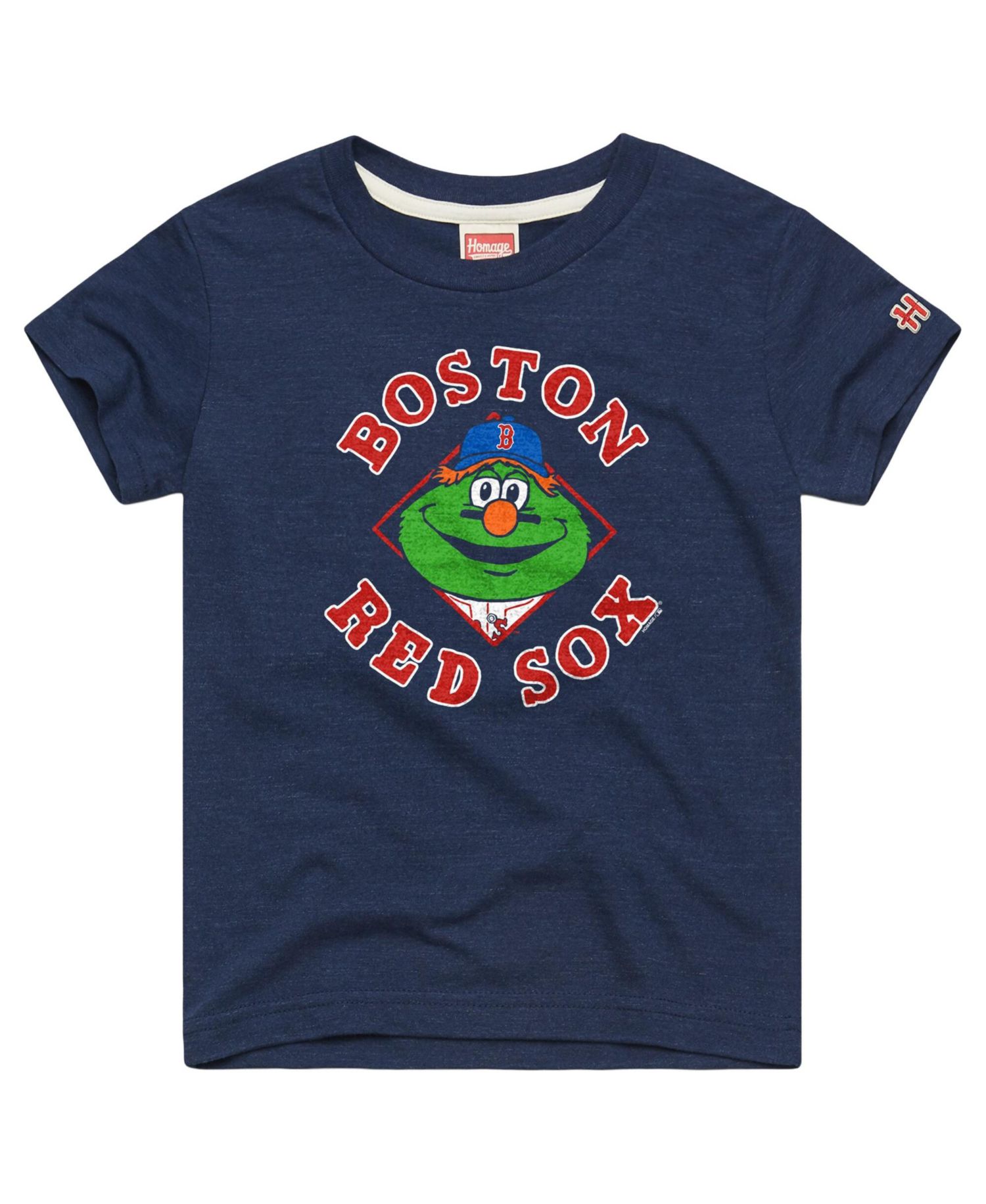 Big Boys and Girls Navy Boston Red Sox Mascot Tri-Blend T-Shirt