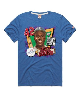 Men's Jackie Robinson Royal Los Angeles Dodgers Topps 75 Remix Graphic T-Shirt