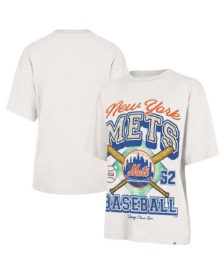 Women's x Stoney Clover Lane Sand New York Mets Crossover Base Foundation T-Shirt