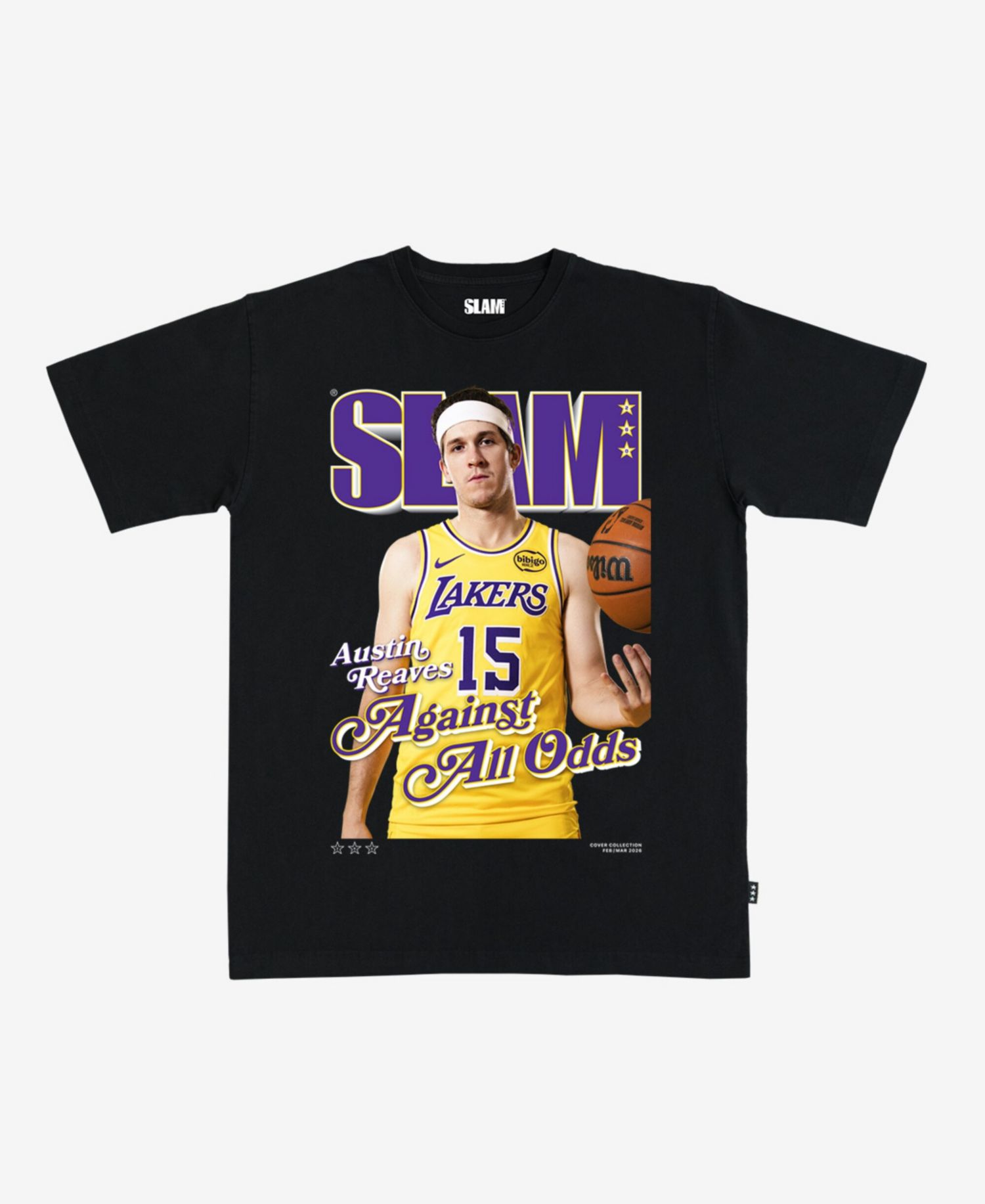 Men's and Women's Austin Reaves Black Los Angeles Lakers Cover T-Shirt