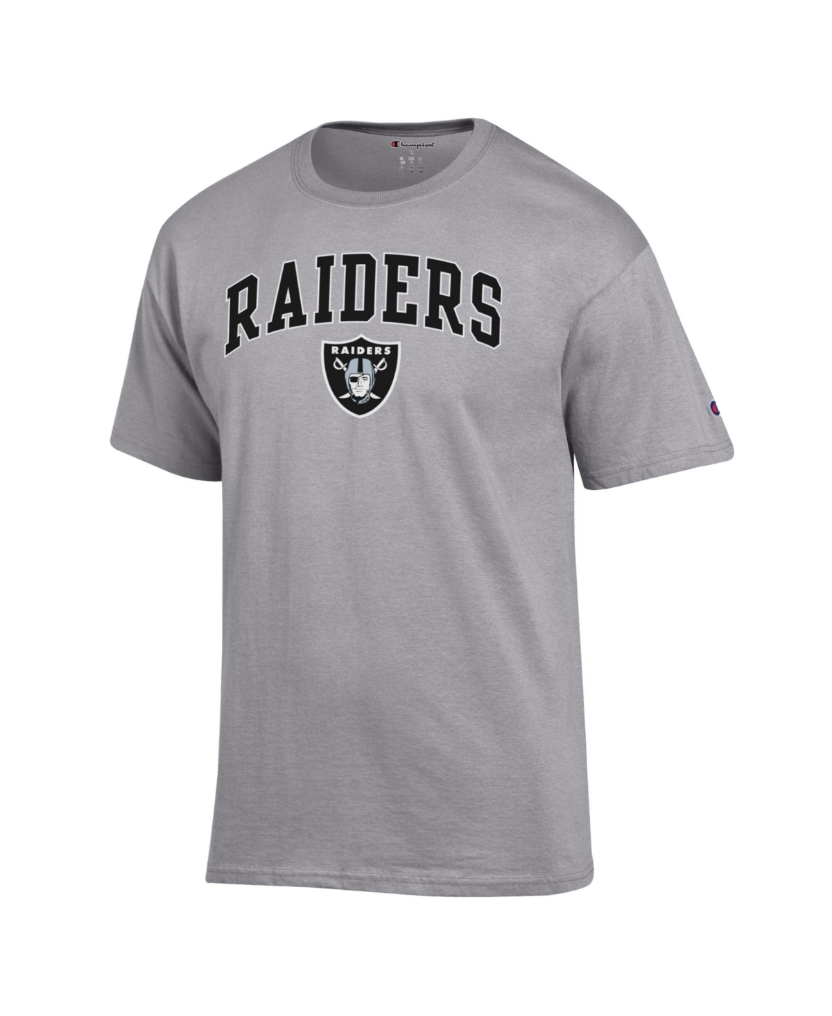 Champion Men's Gray Las Vegas Raiders Arch Over Logo T-Shirt