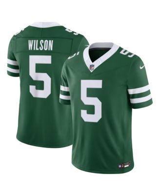 Men's Garrett Wilson Green New York Jets Vapor F.U.S.E. Stitched Limited Jersey
