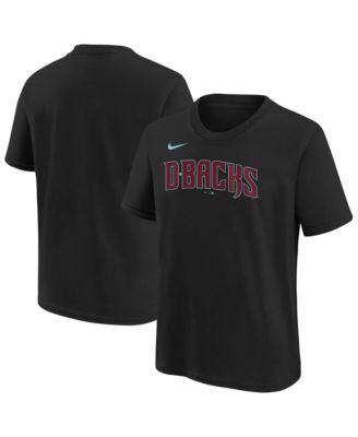 Big Boys and Girls Black Arizona Diamondbacks Wordmark T-Shirt