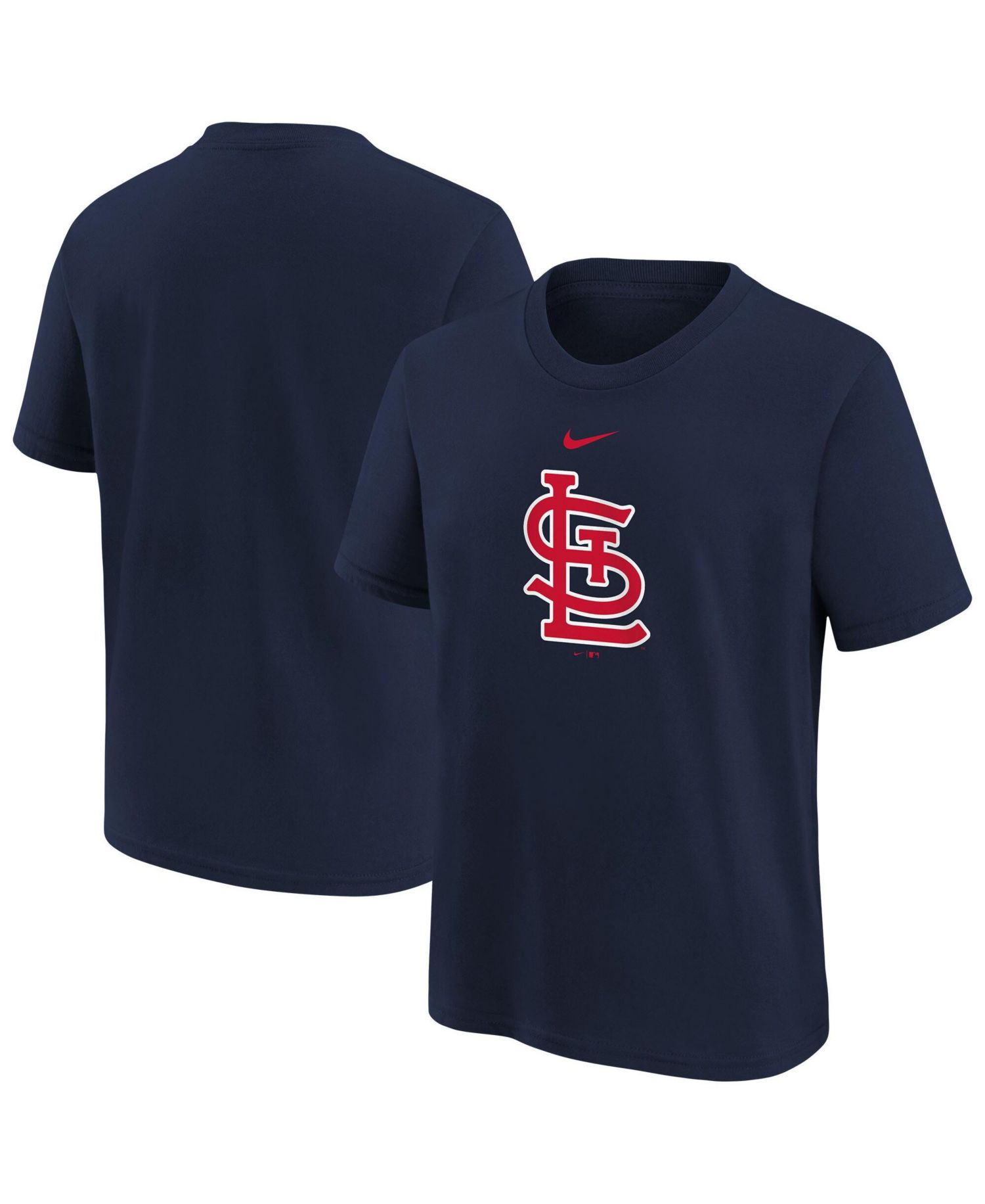 Big Boys and Girls Navy St. Louis Cardinals Large Logo T-Shirt