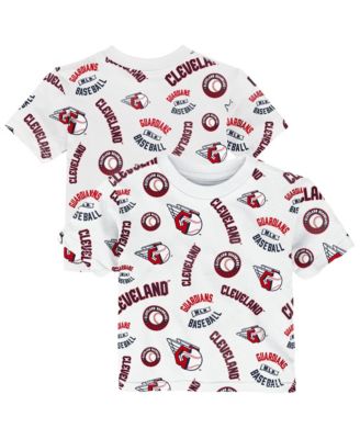 Toddler White Cleveland Guardians Run Down T-Shirt