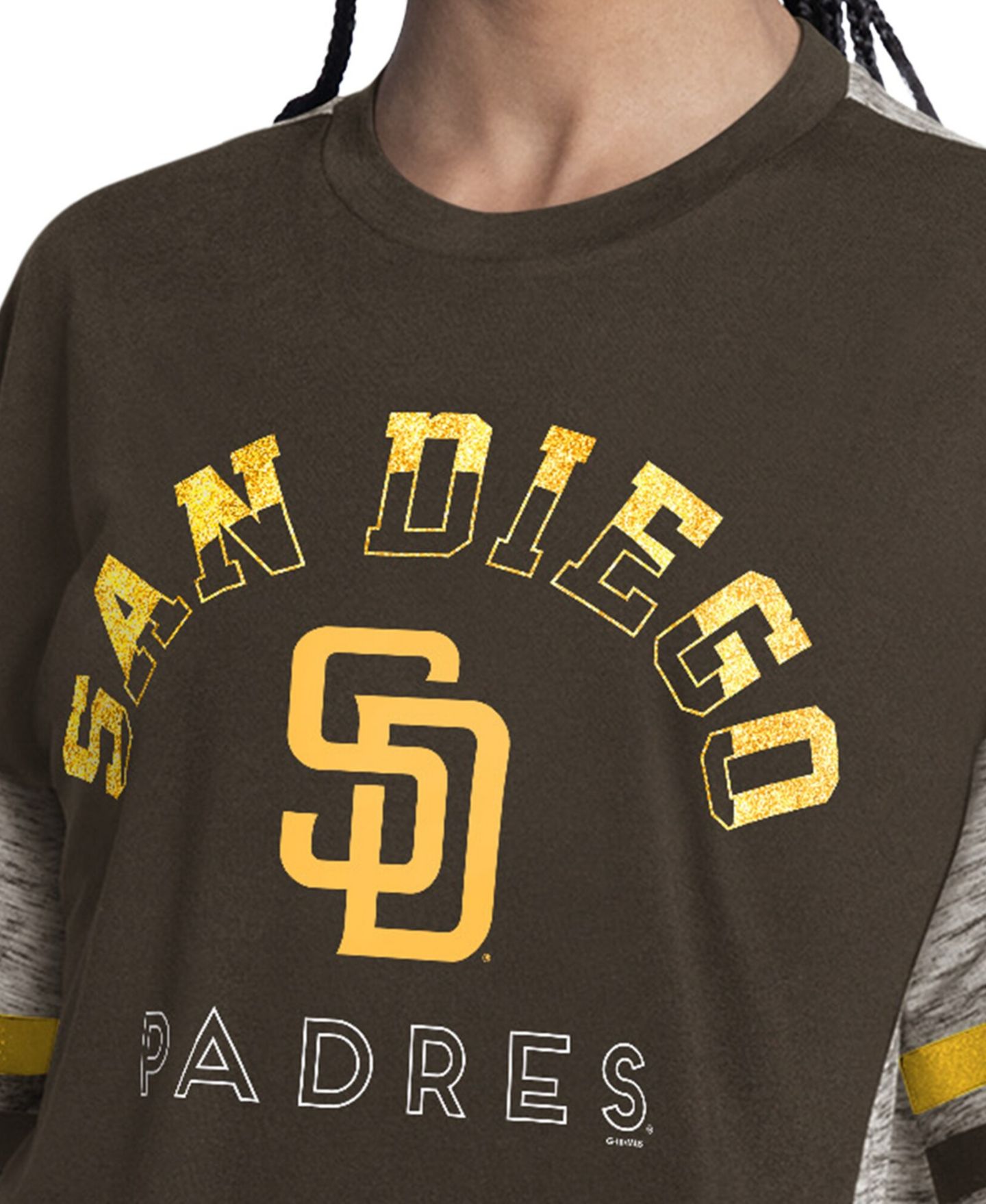 Женский топ G-III 4Her by Carl Banks Brown San Diego Padres Off-Season Oversized — фото 2