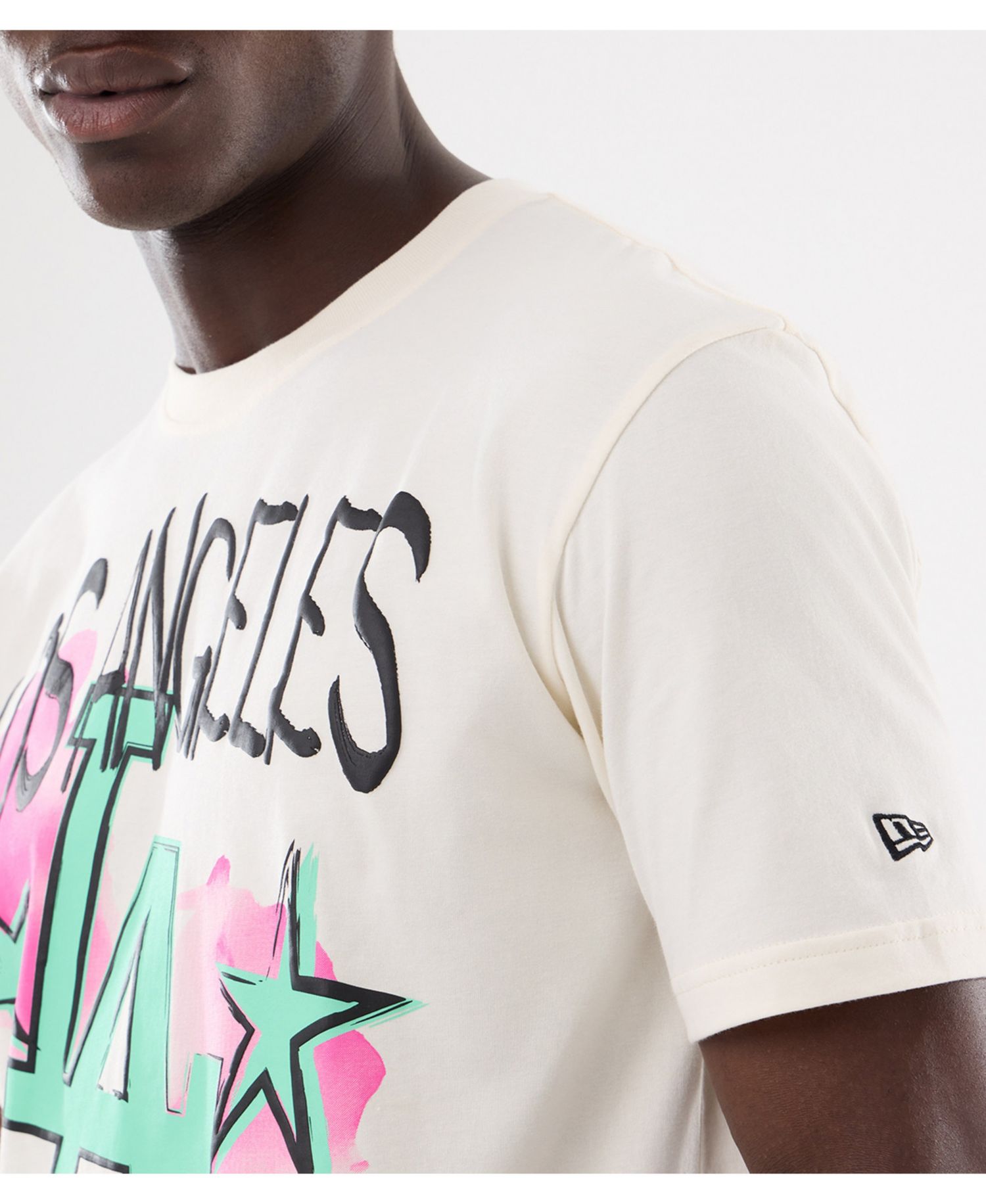 Men's Cream Los Angeles Dodgers Lifestyle Punk Core T-Shirt