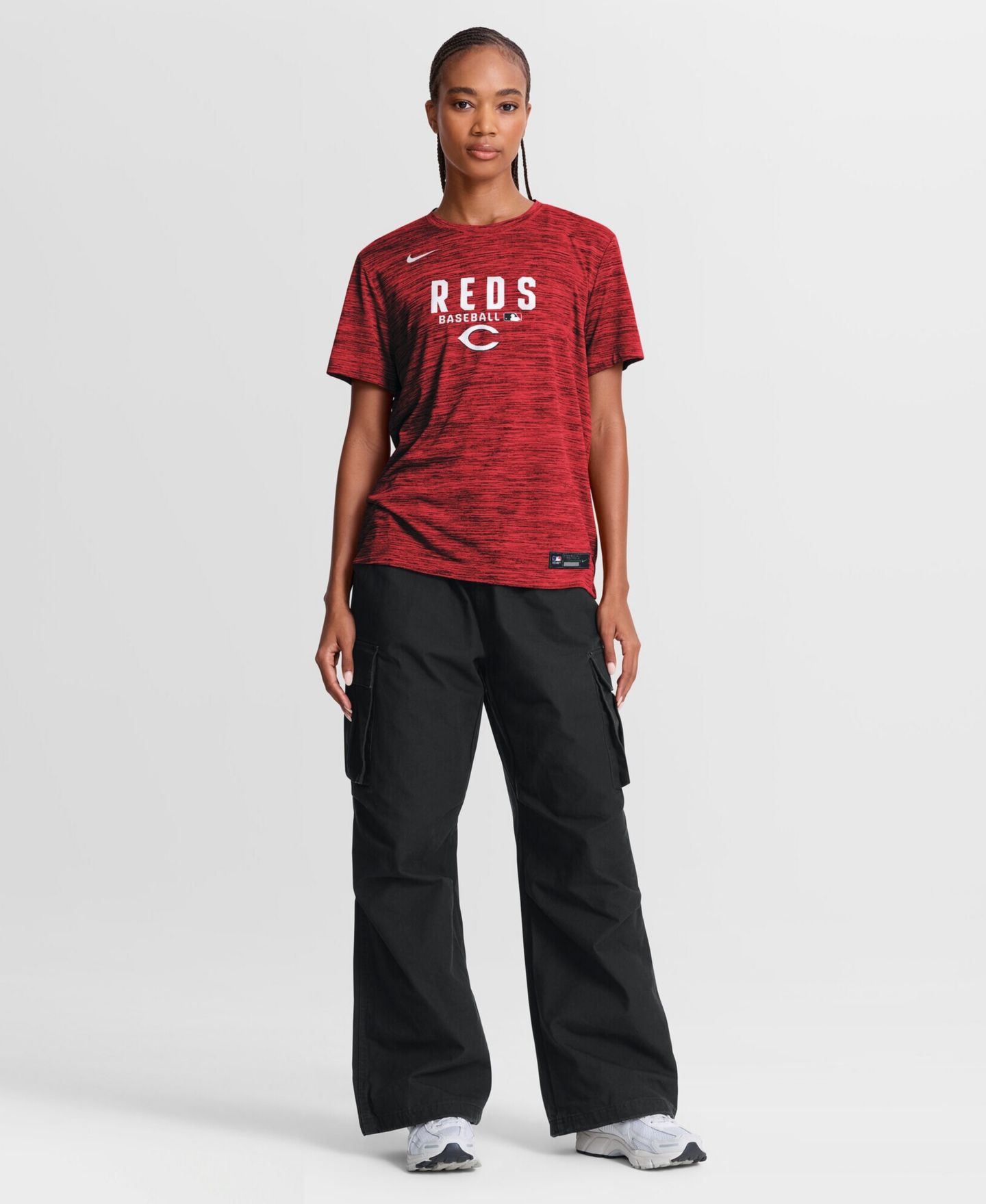 Женская футболка Nike Red Cincinnati Reds Authentic Collection Velocity Dri-FIT — фото 4