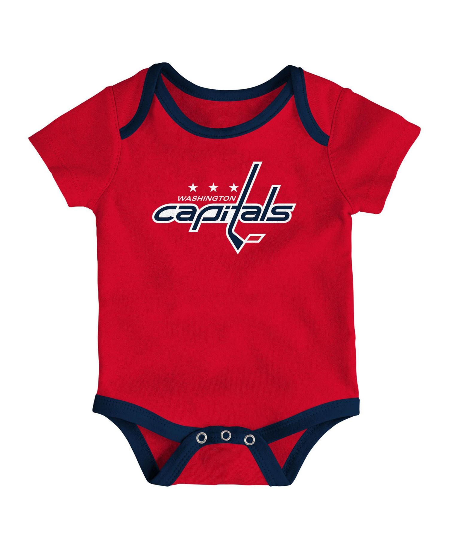Baby Boys and Girls 3- Pack Washington Capitals Loyal Buddies Bodysuit Set