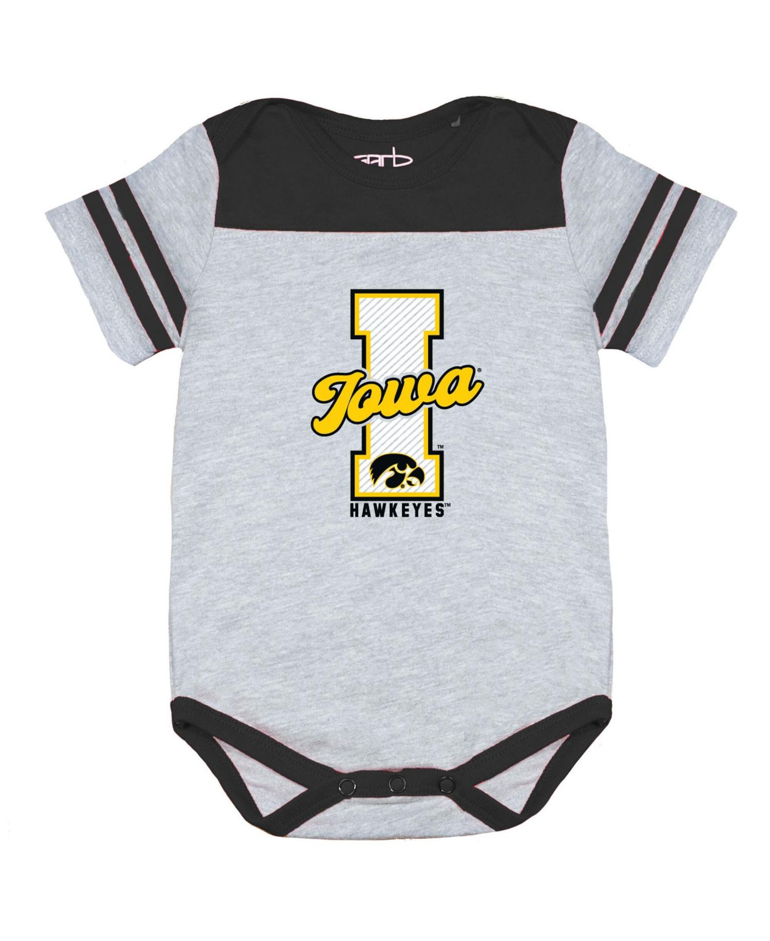 Baby Boys and Girls Black Iowa Hawkeyes Thomas Bodysuit